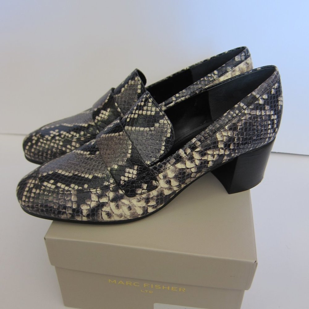 Marc Fisher LTD Black Heeled Loafers Hudson2